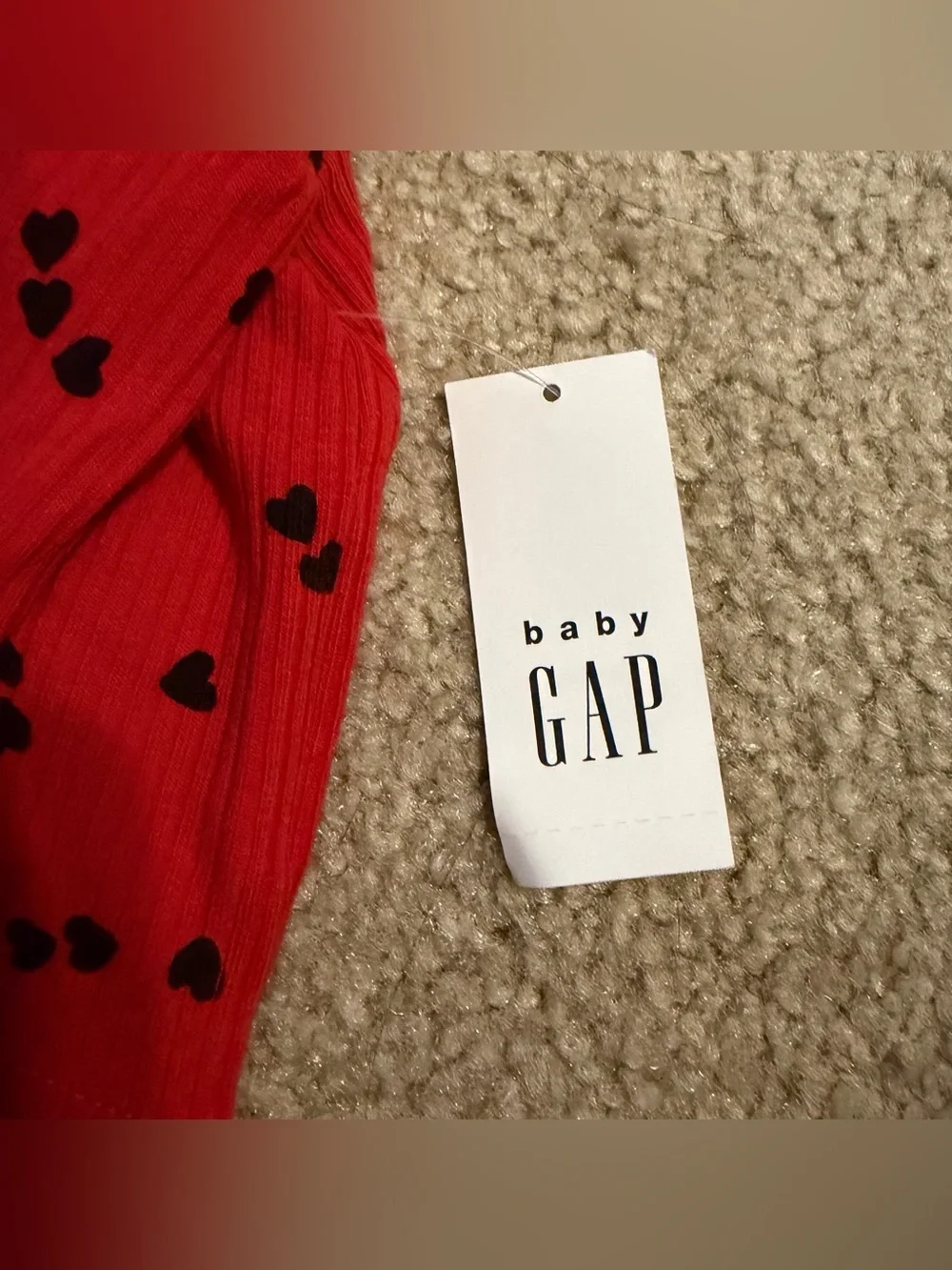 Baby Gap Red Long Sleeve Dress Pants Outfit Set Lot Of 2 Size 3-6 Months New